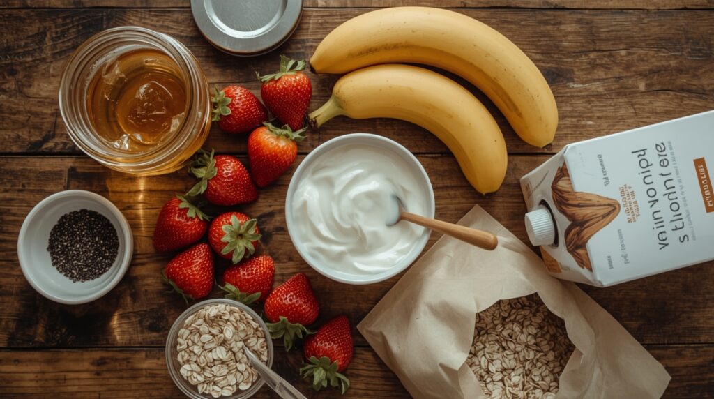 Overnight Oats Madu & Buah Segar
